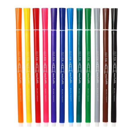 Flomasters 12 -cv BrunovisConti Kawai Animals, layer, circle, in the layer of tube-1