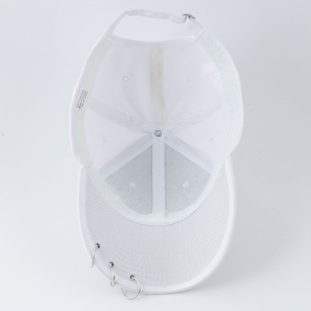 Women's cap with rings, white color, rr 56-11