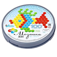 Mosaic hexagonal, 100 elements