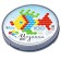 Mosaic hexagonal, 100 elements
