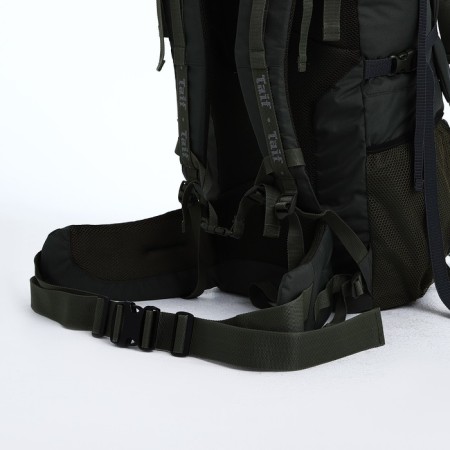 Tourist backpack, TAIF, 100 L, cord department, 2 outer pockets, Khaki color-6
