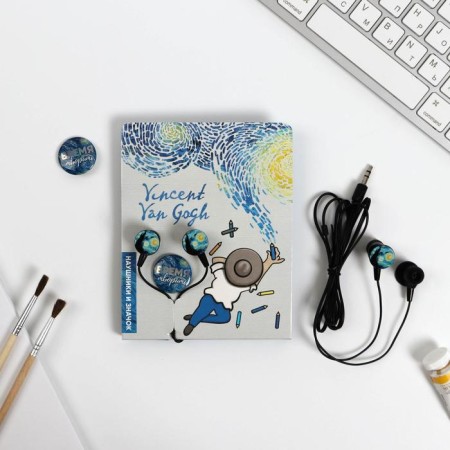 Headphones and icon Van gogh, 11 x 20.8 cm