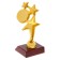 The award figure "Three stars", the plastic stand is red, 15 x 7 x 6 cm.