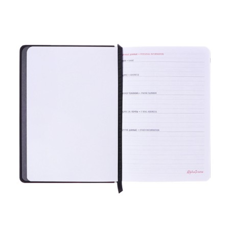 Dated diary 2025, A6+, 176 sheets "Lyon", solid cover, pancake embossing, with liesa, block 80 g/m2, black-4