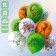 Latex ball 12 "Dinosaurs", pastel, 2-sided, set 25 pcs., Mix