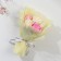 A bouquet of soap petals "rose" in a box with a handle 8.5x18x25 cm
