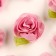 Flower with petals, leaflet, fabric, set of 8 pcs., Pink color