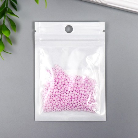 Glass 8/0 "Marshmallow. Matte. Lilac powder" 10 g-2