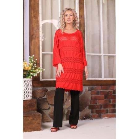 Women's dress, size 44, red color-5