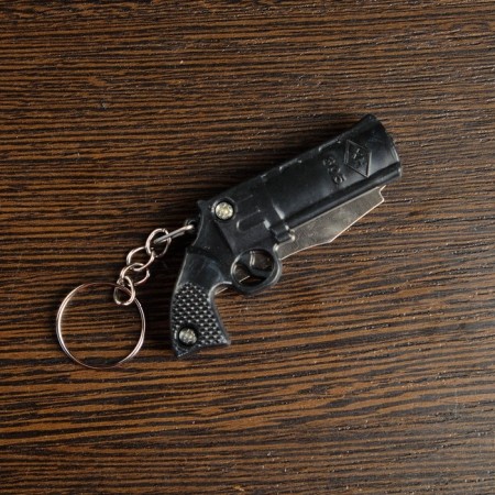 Folding knife, keychain "Revolver" 9.5 cm, mix, handle plastic-3