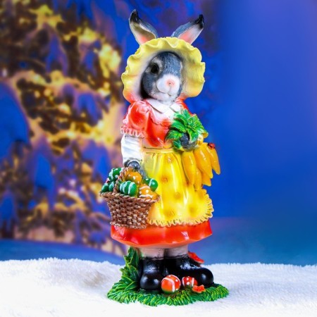 Garden figure "Bunny with a basket" 19x22x50cm-4