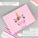 Photo album 25 sheets (corners+rings) "Unicorn with flowers" 27x19 cm