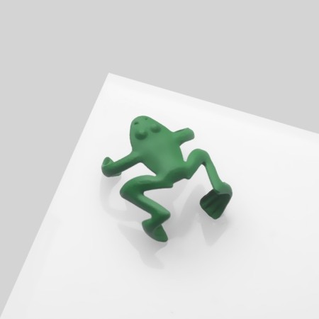 Earring "Kaff" Frog, green color-2