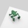 Earring "Kaff" Frog, green color