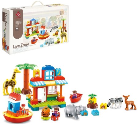 Designer "Zoo", 77 parts