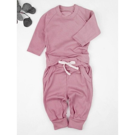 Blood wool and sliders children's fashion, height 86 cm, pink color