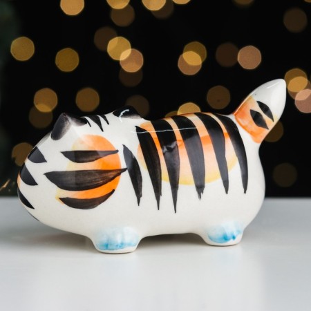 Souvenir "Satisfied Cat", Gzhel, Color-2