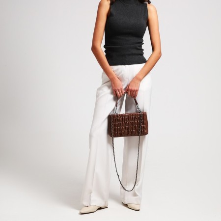 Lightning bag bag, brown color-6
