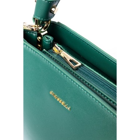 Women's bag, eco -leather, chrisbella green, 24x9x19 cm-2