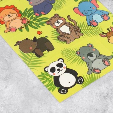 Paper stickers "jungle", with coloring on the back, 11 × 15.5 cm-1