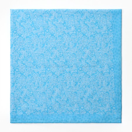Women's scarf, blue color, size 70x70-1