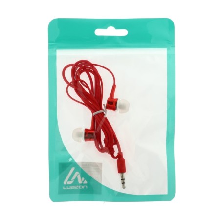 Headphones Luazon LN-3, vacuum, red-2