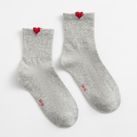 Women's socks minku "hearts", gray color, size 36-39 (23-25 ​​cm)