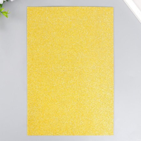 Foamiran "yellow shine" 2 mm A4 format (set of 5 sheets)-3