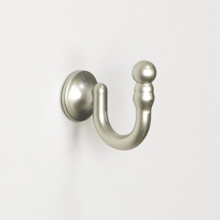 Curtain hook, 2 pcs, matte nickel color