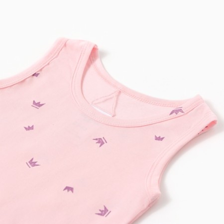 Kit (T-shirt and shorts) children's minku, pink color, height 74-80 cm-1