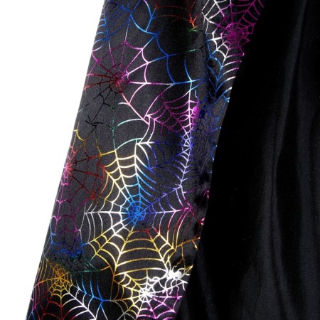 Carnival cloak, atlas, colored web, length 85 cm-1