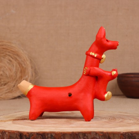 Абашевская игрушка "Собака со щенком", 12х5х13 см, Зоткин А.Н.-3