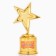 Cup Award figure: the star "congratulations" gold, plastic, 16.5 x 6.3 cm.