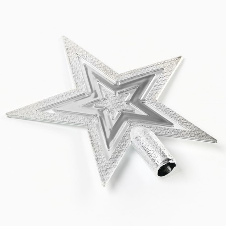 Christmas tree toy New Year's "Star", for the New Year, silver color-2