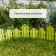 Decorative fence, 25 × 170 cm, 5 sections, plastic, light green, "wonderful garden"