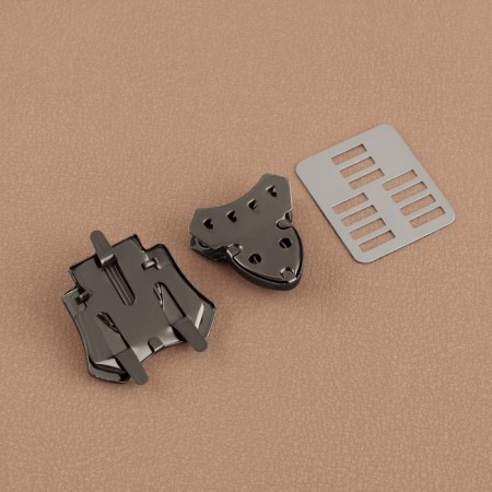 Bag -4.2 cm fastener, black nickel color-3