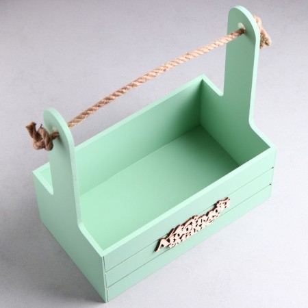 Box - wooden Kashpo 25x15x30 "Beloved Mom" ​​olive-2
