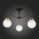 Ceiling EVOLUCE lamp. Sle110302-03. Stricce. 3x60 watts, E27, 59x59x36 cm, black color, bronze