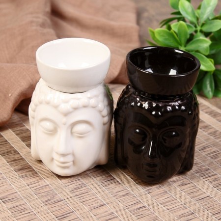 Aroma lamp ceramics "Buddha with a bowl on the head" mix 11.5x8x9 cm-4