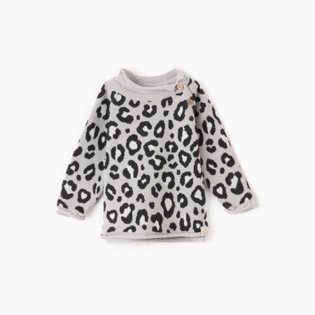Jumper knitted baby i LEO Baby Height 68-74 cm, dark gray