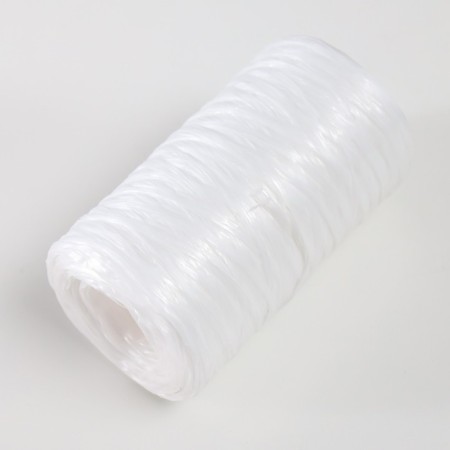Gingerbread for manual knitting 100% polypropylene 200m/50g. (05-matt white)-1