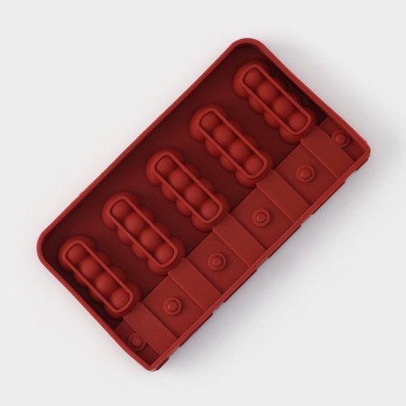 Form for candy "Bank", silicone, 19 × 11 × 2 cm, 5 cells (6 × 2.6 cm), color mix
