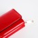 Women's wallet on the button, red color