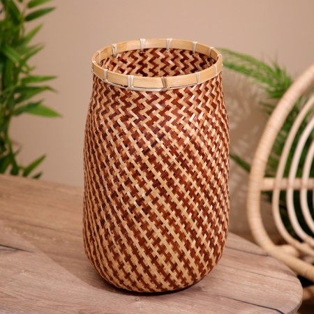 Wicker basket, from bamboo 25x25x55 cm-1