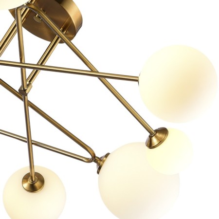 Ceiling EVOLUCE lamp. Sle2211-302-09. Fantini. 9x5 W, G9, 4000K, 100x100x25 cm, brass color-4