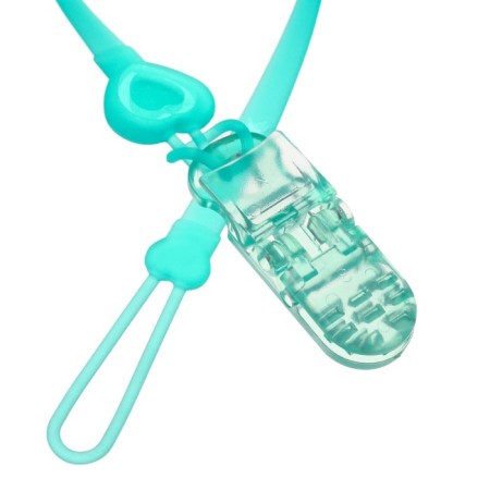 Holder for the nipple - dummy "heart", silicone, turquoise color-3