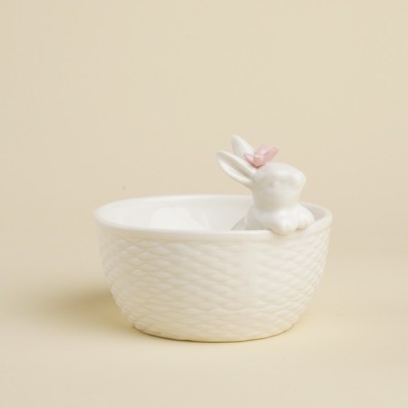 Sl Home "Forest Rabbit", 13 × 10.7 cm, white color