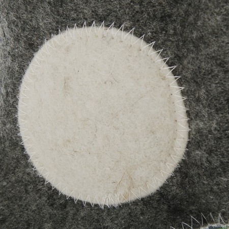 Bath cap "Tanker", felt, white-gray-1