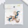 Decor for creativity metal, enamel "Month with an asterisk" gold, blue 2x1.5 cm