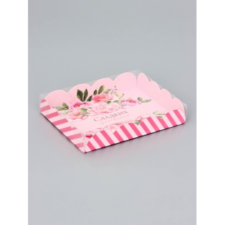 Cookie box, confectionery packaging, "sweet mngtions", 14 x 10.5 x 2.5 cm-1
